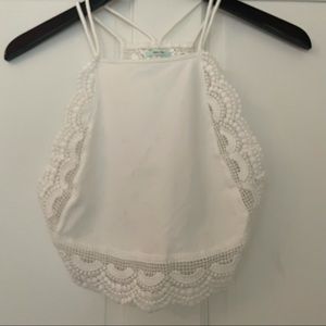 Beautiful summer shirt with lace embellishment